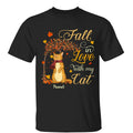 Fall In Love With My Cats Fall Season Personalized Shirt